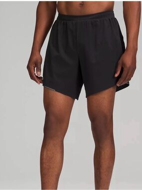 Lululemon Men's Fast and Free Lined
Black Athletic Running Shorts 6"  Size: S